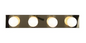 Volume Lighting V1024-2 4-Light Bath Bracket - Polished Brass