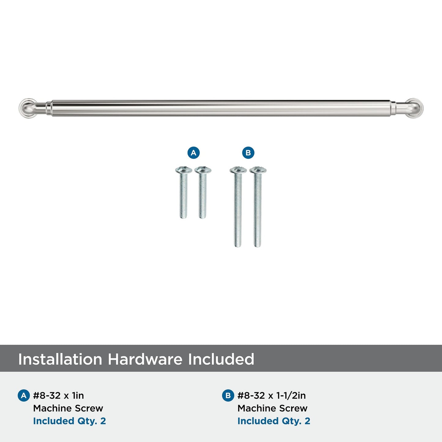 Amerock Coble 12-5/8 inch (320mm) Center-to-Center Polished Nickel Cabinet Pull