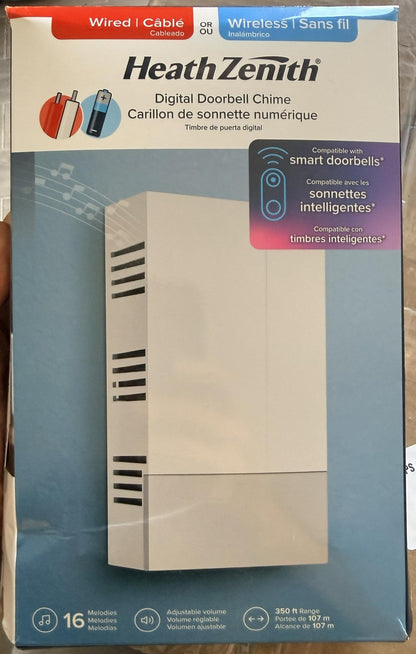 GLOBE Heath Zenith Digital Doorbell Chime - White