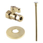 Kingston Brass KF43152TKF20 1/2"FIP x 3/8"OD Comp Straight Valve, Polished Brass