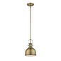 Z-Lite 725MP-HBR 1 Light Mini Pendant, Heritage Brass