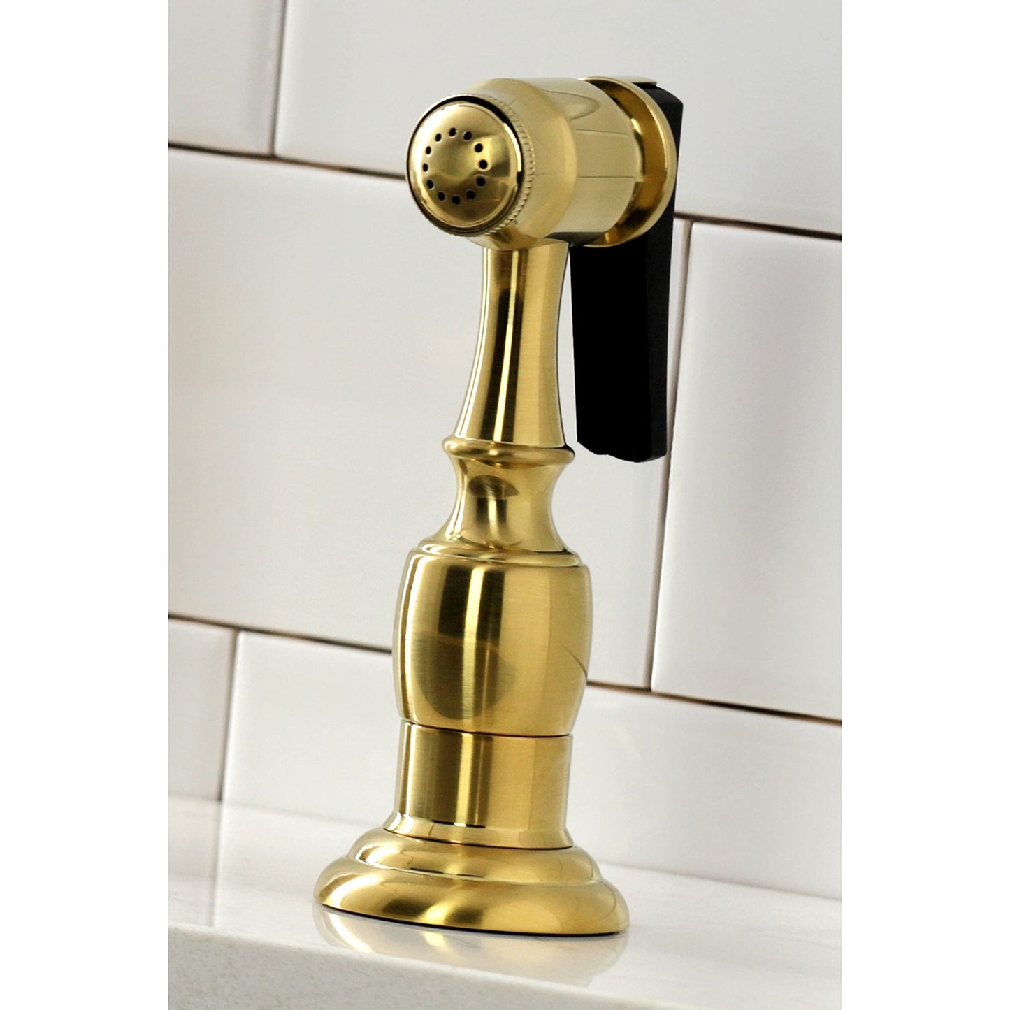 Kingston Brass KS1275AXBS Heritage Bridge Kitchen Faucet w/Brass Sprayer,ORB