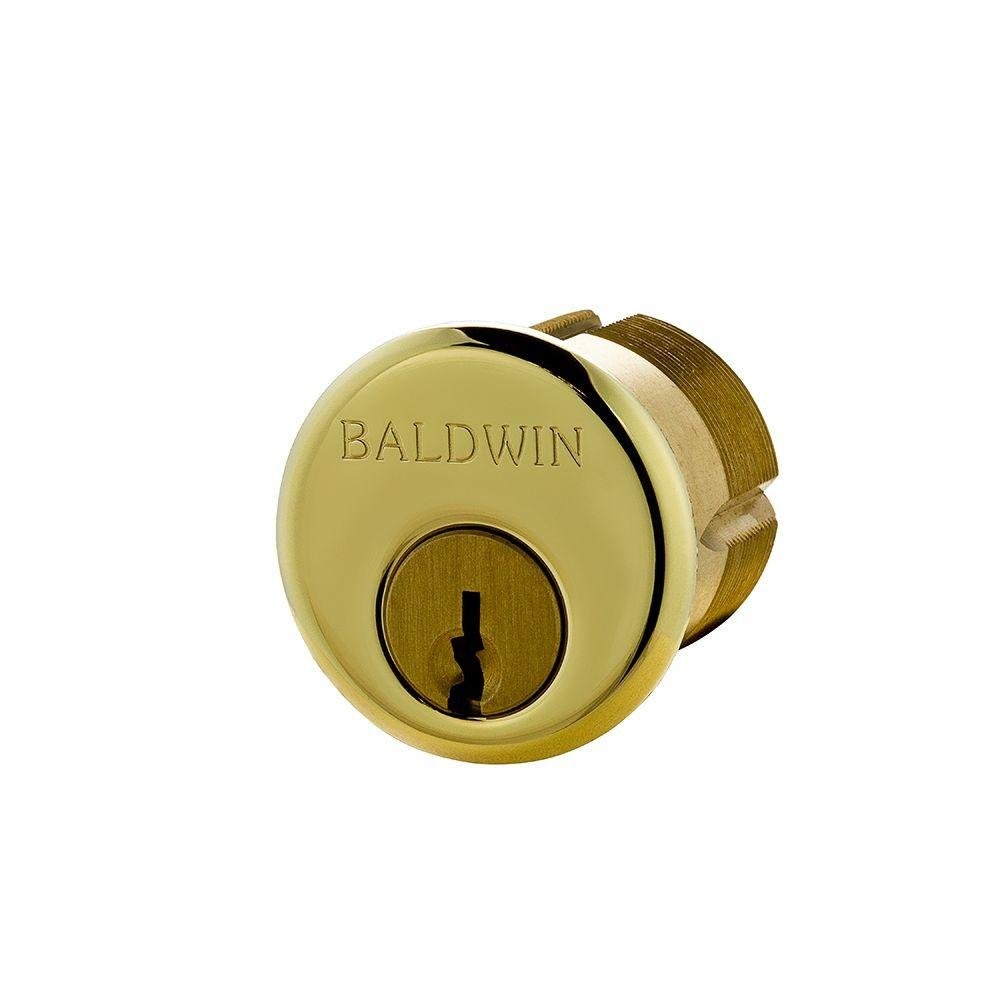 Baldwin 8323.003 Single Cylinder C Keyway,1.25" - Lifetime Polished Brass