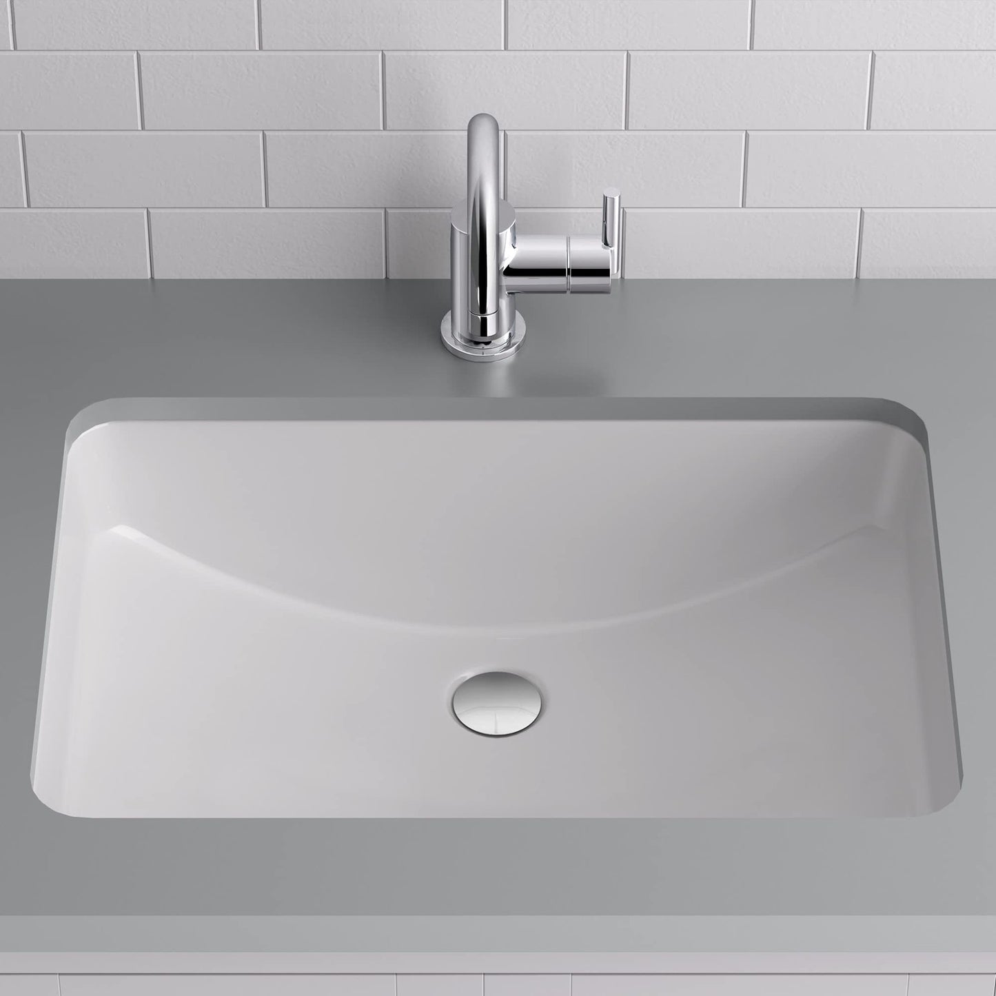 Miseno MNO2114AB Myers 22"x16" Undermount Bathroom Sink w/Overflow-Bright White