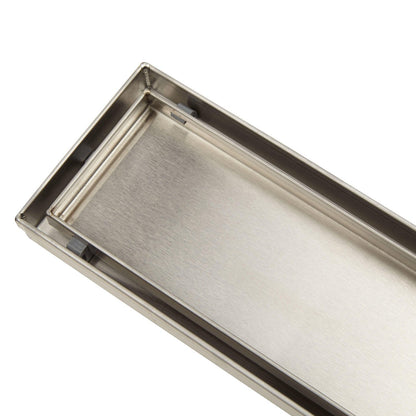 Signature Hardware SH439016SS Cohen 32" Tile Insert Shower Drain - Brushed SS