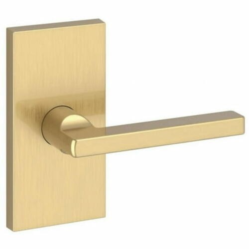 Baldwin Fd.Squ.R.Cfr.044 Square Non-Turning Two-Sided Dummy Door Lever Set-Brass
