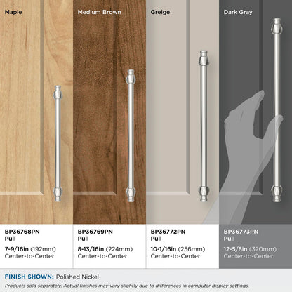 Amerock Winsome 12-5/8" Center-to-Center Polished Nickel Cabinet Pull, BP36773PN