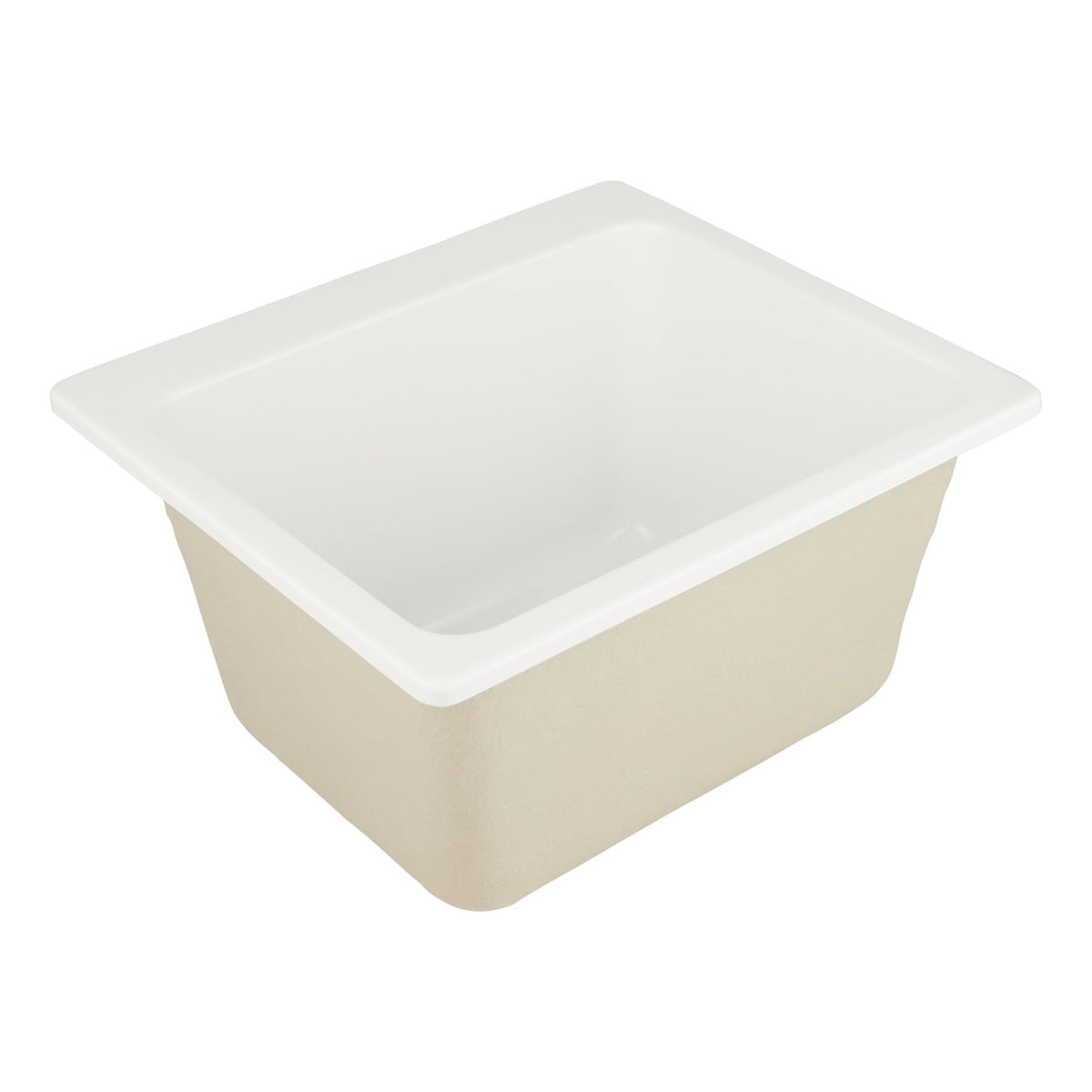 Signature Hardware SHLS2522WH Medford 25" Drop In Sgl Basin Acrylic Laundry Sink