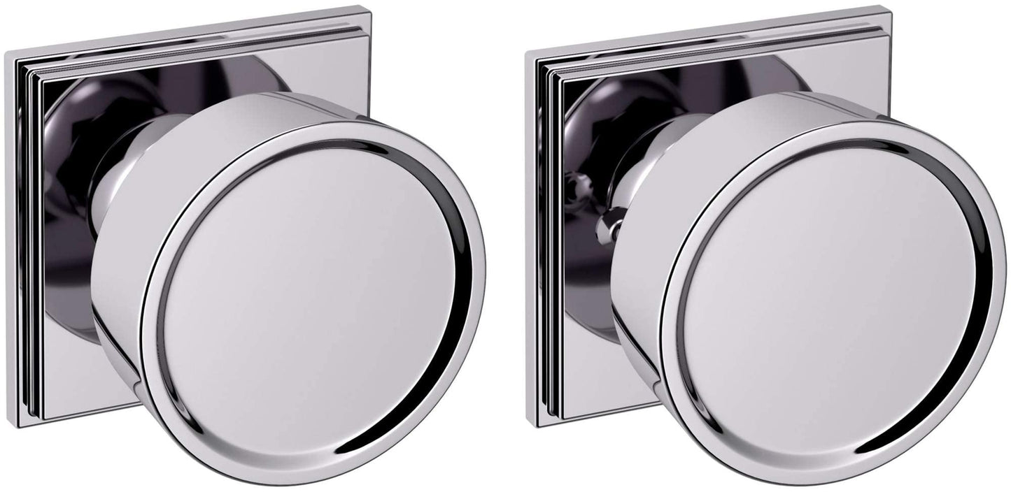 Baldwin K009.PRIV K009 Privacy Door Knob Set with R050 Rose - Satin Black