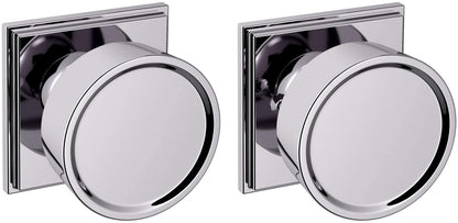 Baldwin K009.PRIV K009 Privacy Door Knob Set with R050 Rose - Satin Black