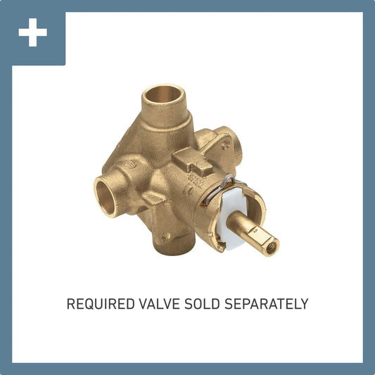 Moen T2471 Genta LX Posi-Temp Pressure-BalancingModernTrimValve Required, Chrome