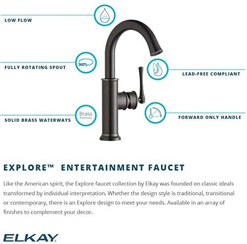 Elkay LKEC2012LS Explore Kitchen Faucet-Steel-LIQUIDATION-3 PACK