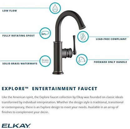 Elkay LKEC2012LS Explore Kitchen Faucet-Steel-LIQUIDATION-3 PACK