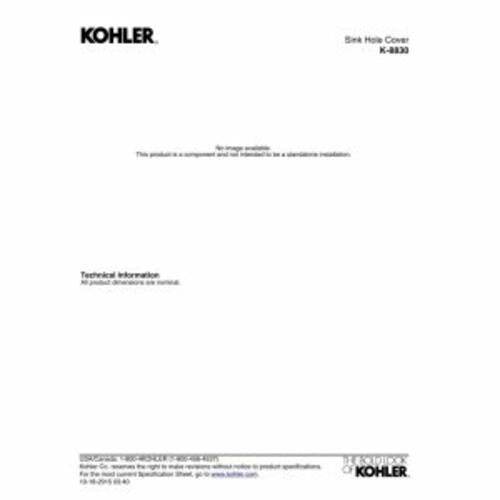 KOHLER 8830-CP Sink Hole Cover - Polished Chrome