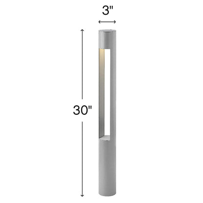 Hinkley Atlantis 15601TT - 12V Round Landscape Bollard-Aluminum-Titanium Finish