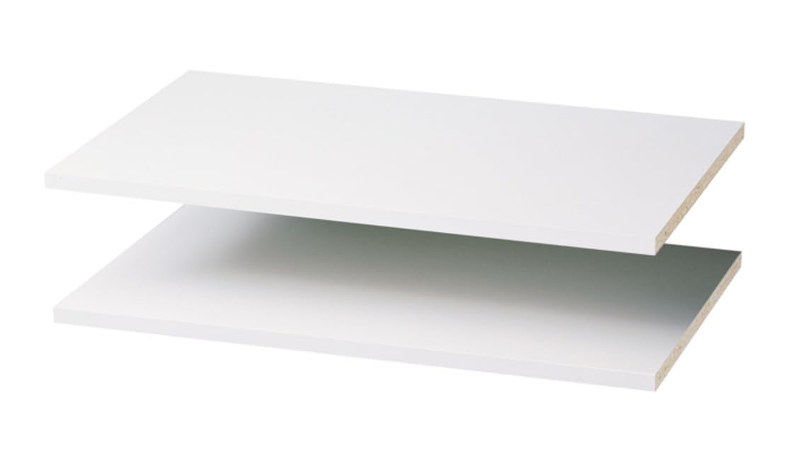 Easy Track RS1423ON - 2 Count Closet Shelves, 24 in-(Pack of 2), White