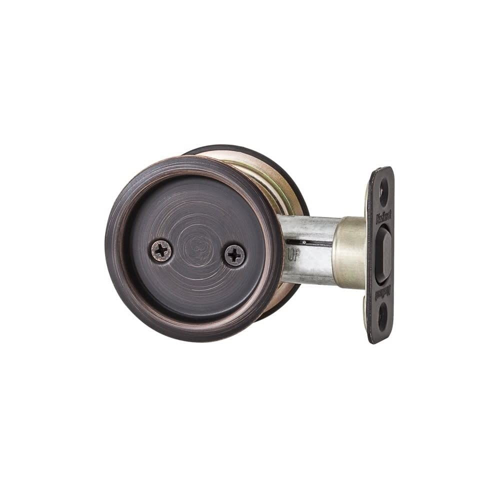 Kwikset 334-11P Round Universal Pocket Door Lock 2-3/8" Backset&2-1/8" Crossbore