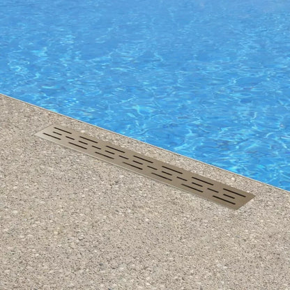 Signature Hardware - Effendi 24" Outdoor Linear Shower Drain - Brushed SS