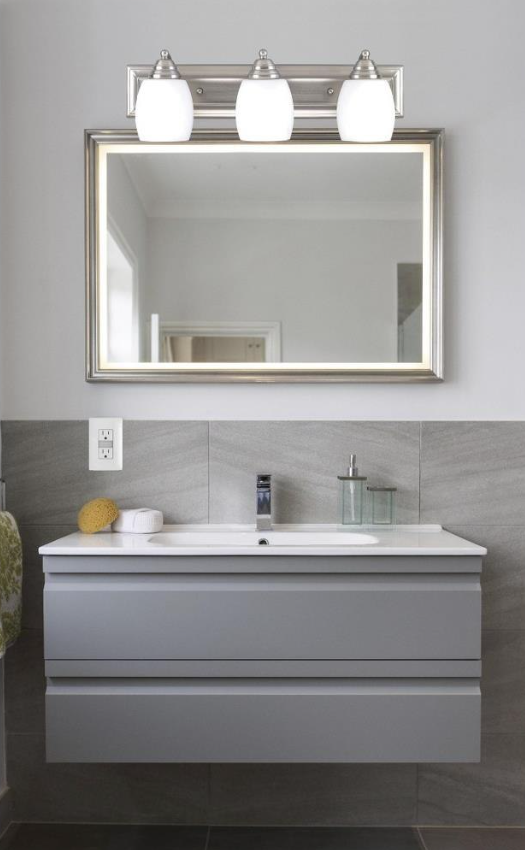 Canarm IVL259A03 Chrome Griffin 3-Light 24"W Bathroom Vanity Light