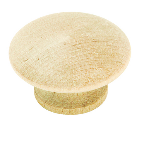 Amerock 1-1/2" Unfinished Birch Wood Knob - Pack of 14