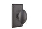 EMTEK Steel Rosette Privacy Set w/Savannah Knob 7203SVFBS - Flat Black Steel