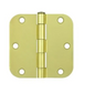 Deltana S35R5BB4 3.5"x3.5" Ball Bearing Mortise Hinge Pair - Brushed Brass