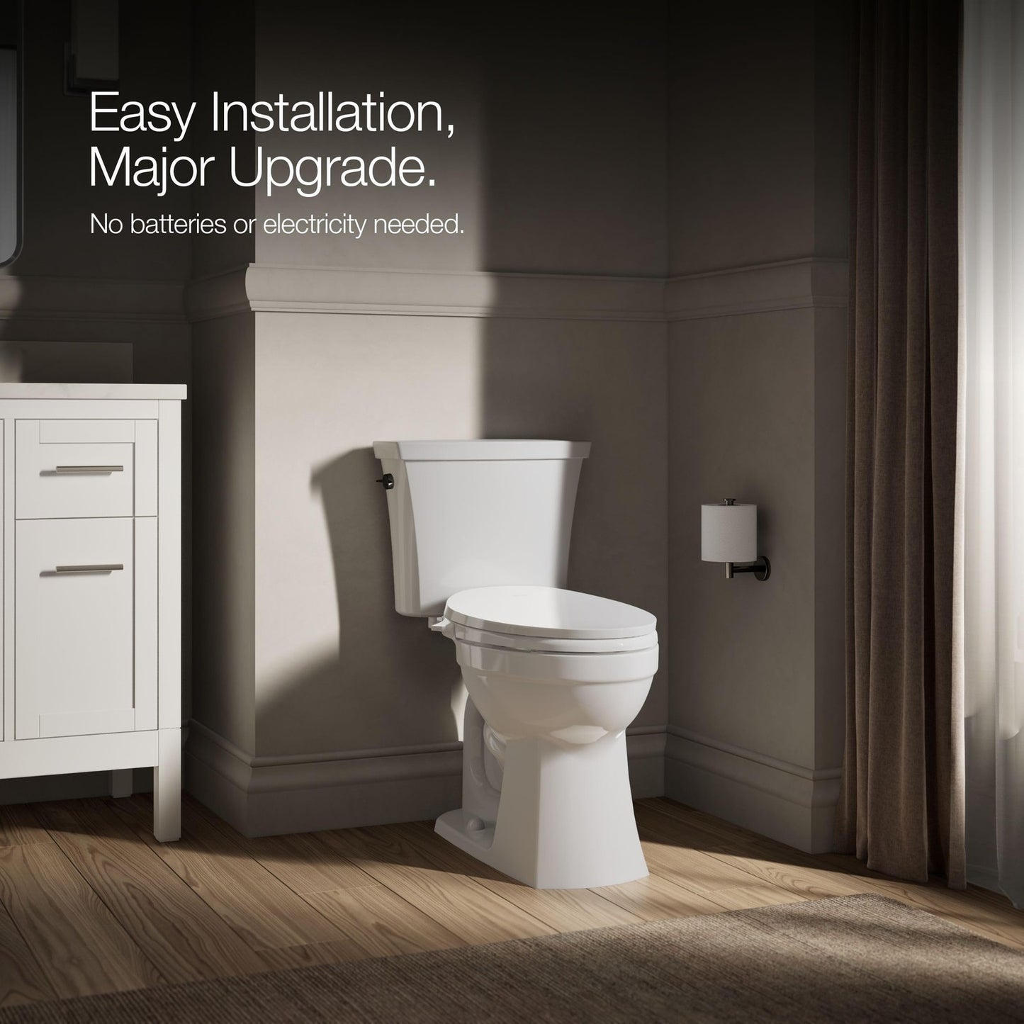 Kohler 98804-0 PureWash M300 Manual Elongated Bidet Toilet Seat, White