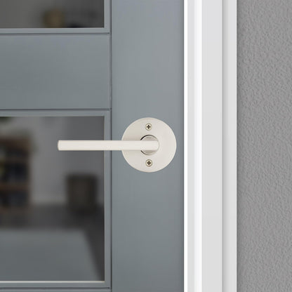 Kwikset 788HFL Halifax Dummy Door Handle, Single Sided Round Lever Satin Nickel