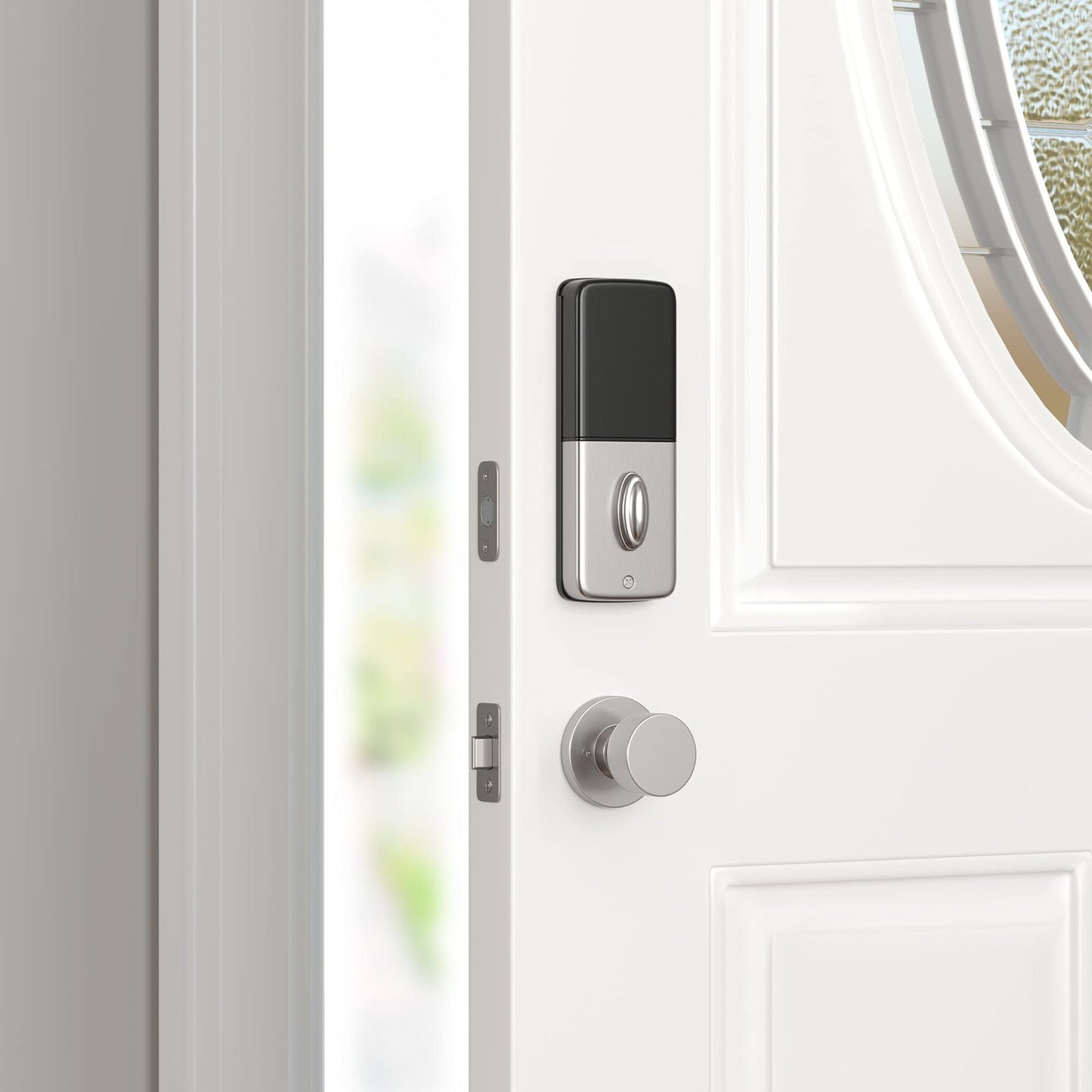 Miseno MLK4080 Tuscora Shaker Passage Door Knob Set Round Rose - Matte Black