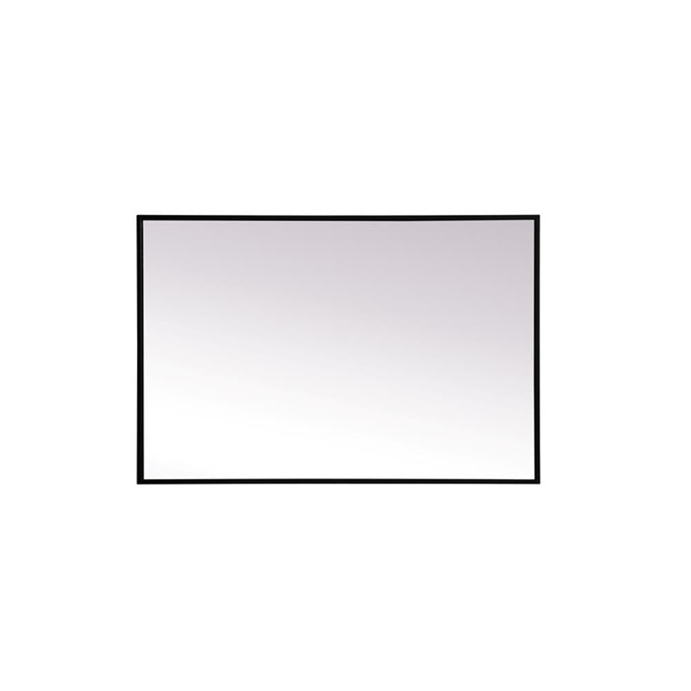 Elegant lighting MR42436BK Rectangular Mirror Black