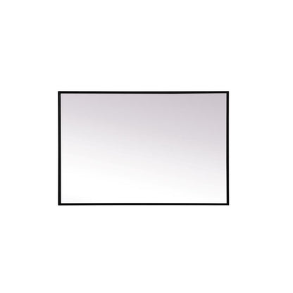 Elegant lighting MR42436BK Rectangular Mirror Black