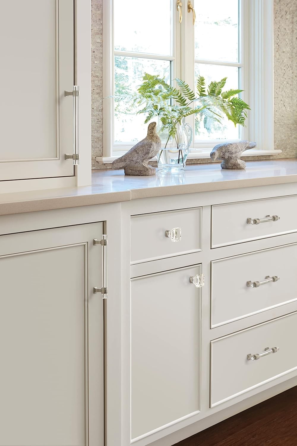 Amerock BP36654CG10 Cabinet Pull Clear/Satin Nickel 3-3/4" C2C Glacio