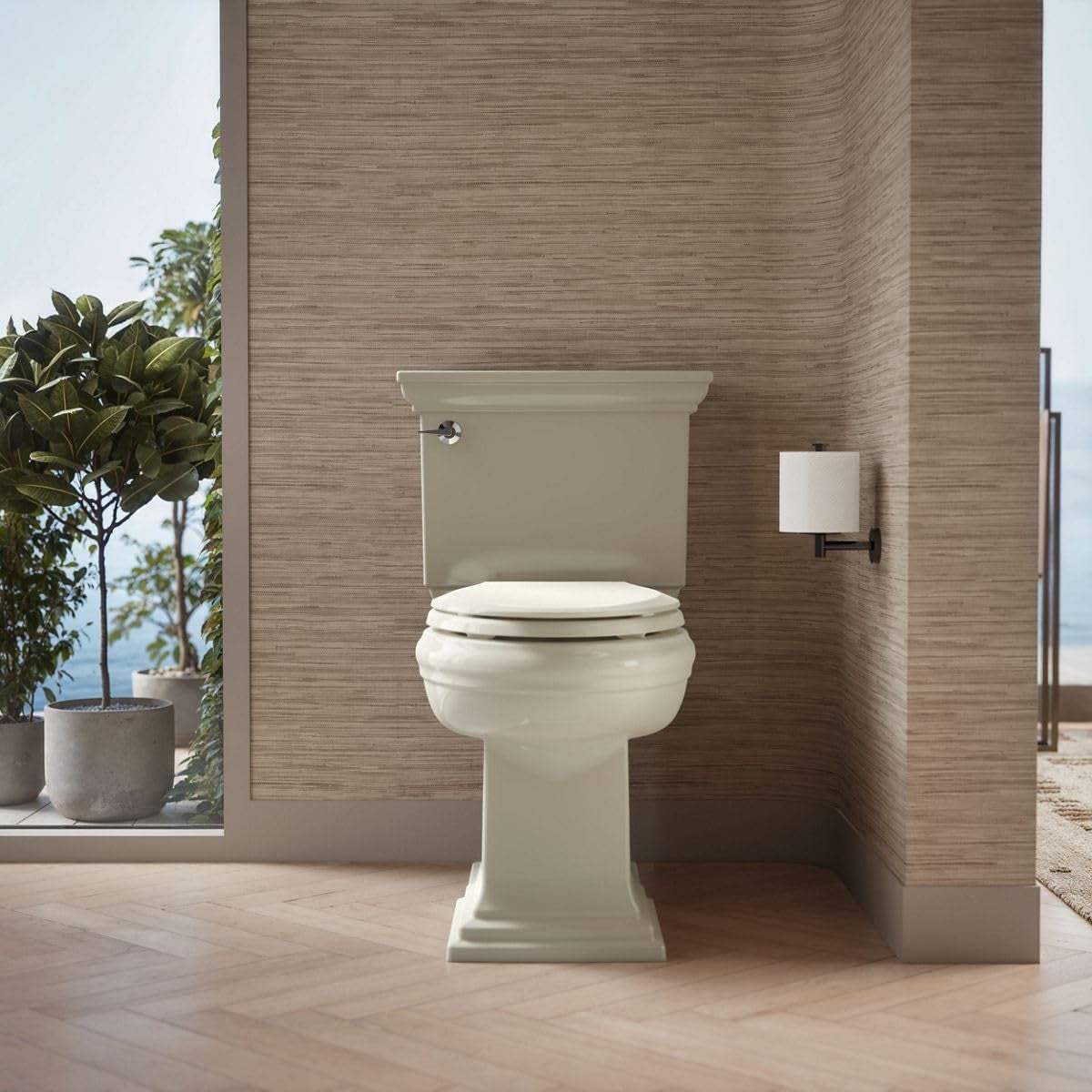 KOHLER 4636-RL-47 Cachet ReadyLatch Elongated Toilet Seat Slow Close Almond