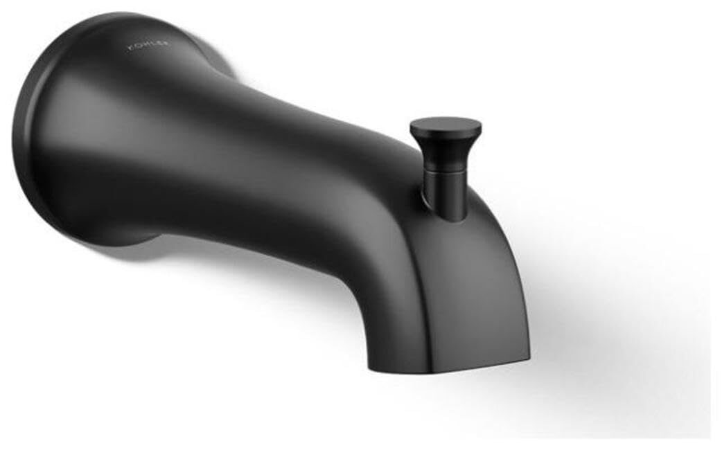 Kohler K-28563 Tempered 6-3/8" Integrated Diverter Tub Spout - Matte Black
