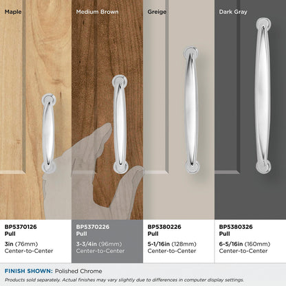 Amerock BP5370226 Kane Polished Chrome Cabinet Pull 3-3/4" C2C