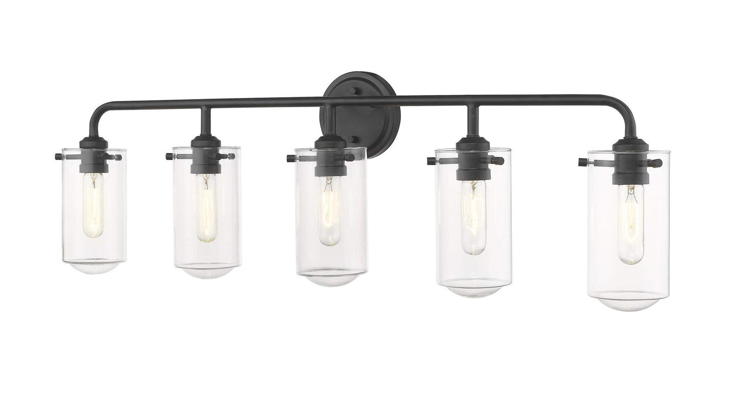 Z-Lite 471-5V-MB 5 Light Vanity, Matte Black