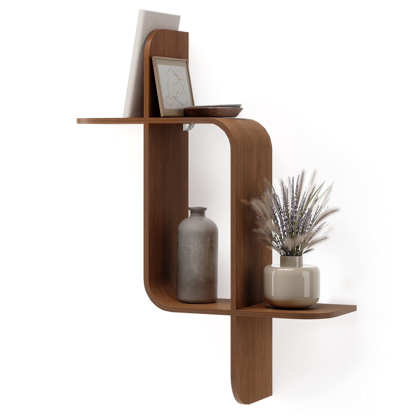 Umbra 1017571-1055 Montage Wall Shelf Light Walnut