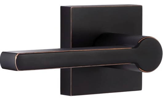 Miseno MLK4022ORB Lorton Flat Bar Passage Door Lever Set - Oil Rubbed Bronze