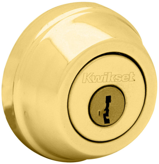 Kwikset 780-S.STRKP Single Cylinder Keyed Entry Deadbolt-Polished Brass