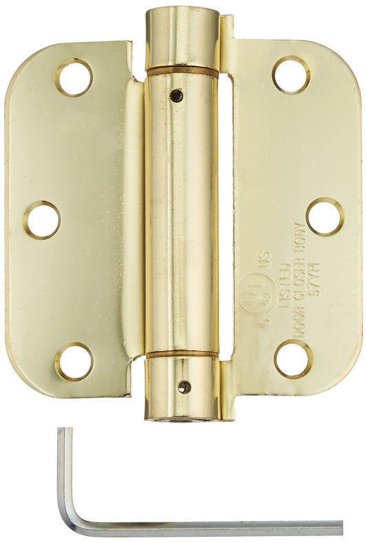 Deltana DSH35R53/4 Single Action Steel 3 1/2" x 3 1/2" x 5/8" Spring Hinge