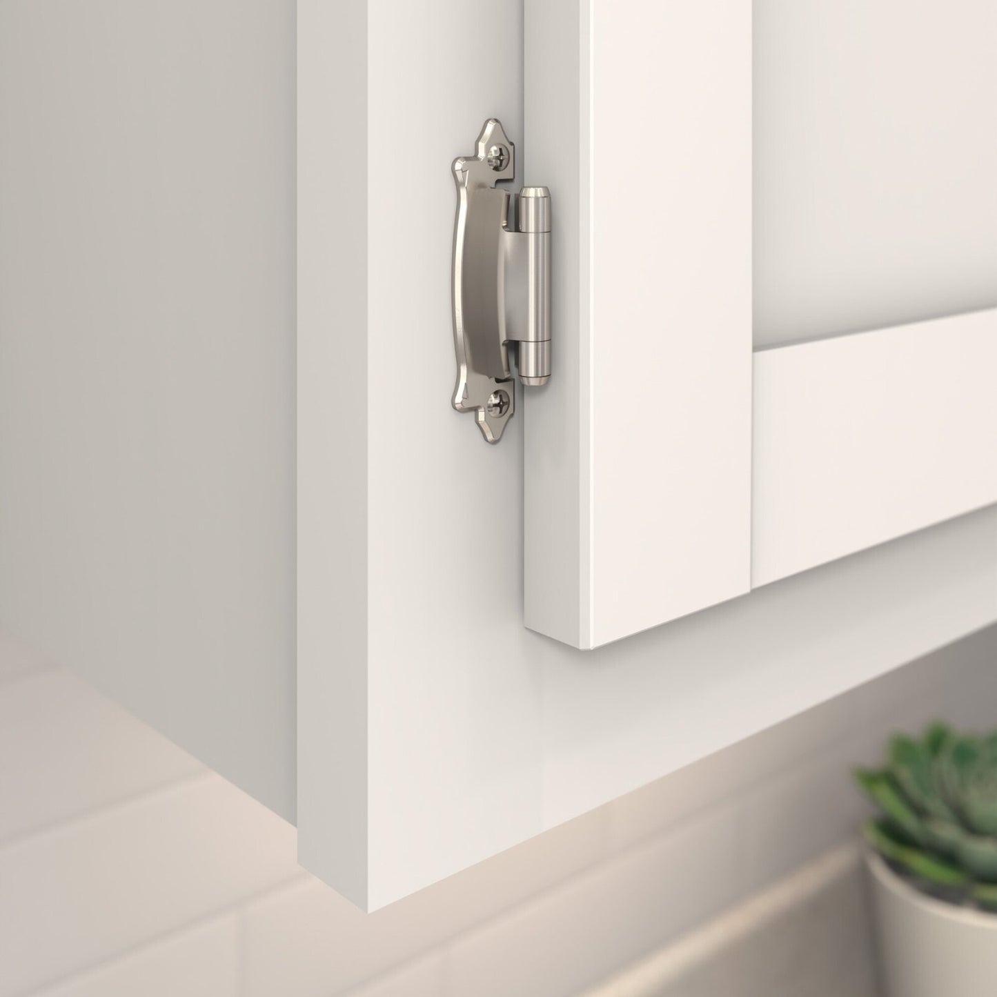 25 PAIRS Amerock BPR7329G9 Variable Overlay Hinge, Sterling Nickel-  12