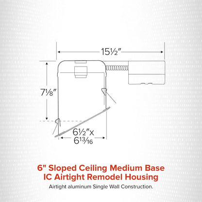 ELCO Lighting EL918ICA 6" Airtight IC Sloped Housing
