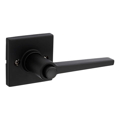Kwikset Safe Lock Daylon Lever Square Rose Privacy Lock Satin Nickel