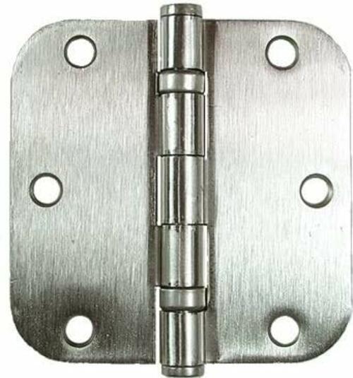 Emtek 94033 3.5"x3.5" Ball Bearing 5/8" Rd Cr Mortise Hinge Pair Satin Nickel