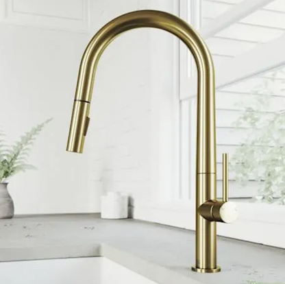 VIGO Greenwich VG02029MG Single-Handle Pull-Down Sprayer Kitchen Faucet - Matte