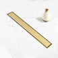 AGLSD-T-36IN Linear Shower Drain, 36" Gold Drain Tile Insert 2-in-1 Shower Drain
