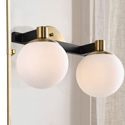 JONATHAN Y JYL3541A Modernist Globe 15.25" 2-Light LED Vanity 2700K LED