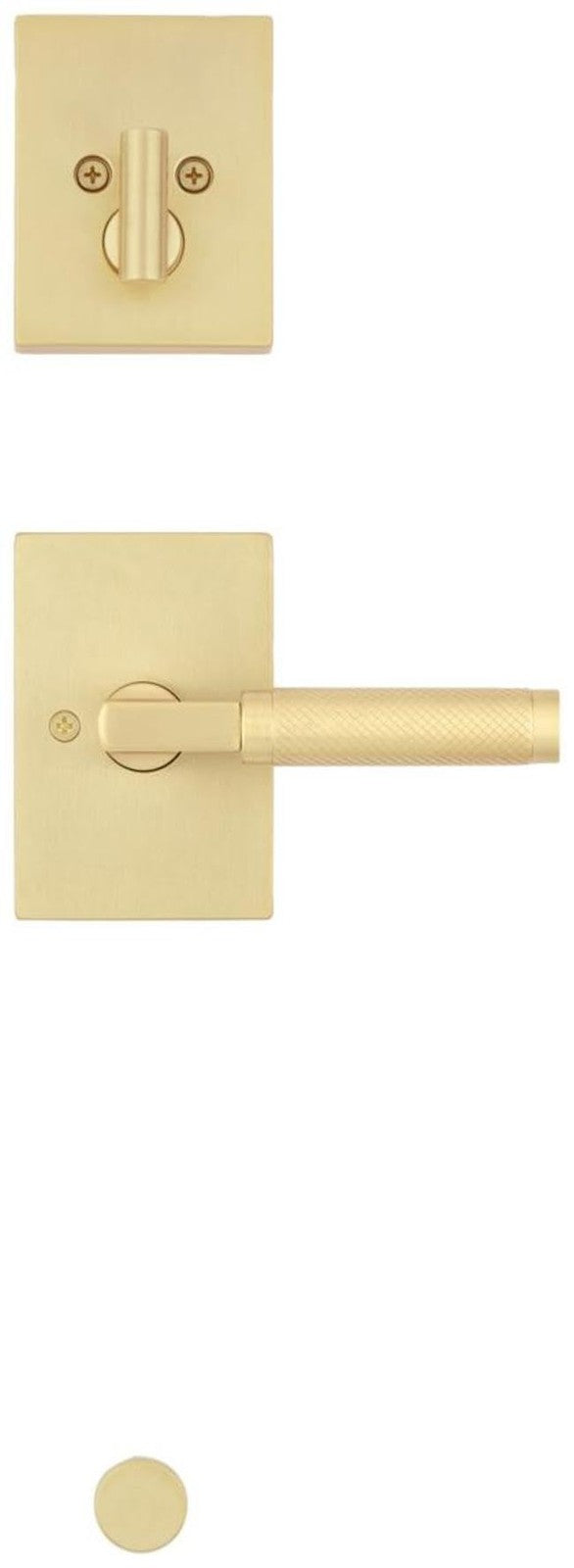 Kwikset 971PVLRCT Prava Lever Keyed Entry Set Rectangle Rose-Satin Brass