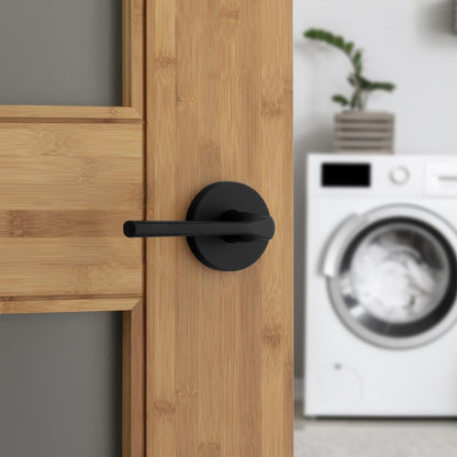 Kwikset 720LSLRDT-514 Lisbon Interior Passage Door Lever Reversible Matte Black