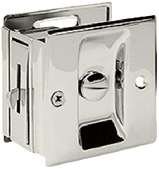 Deltana SDL25U14 2 1/2-Inch x 2 3/4-Inch Privacy Pocket Locks Polished Nickel